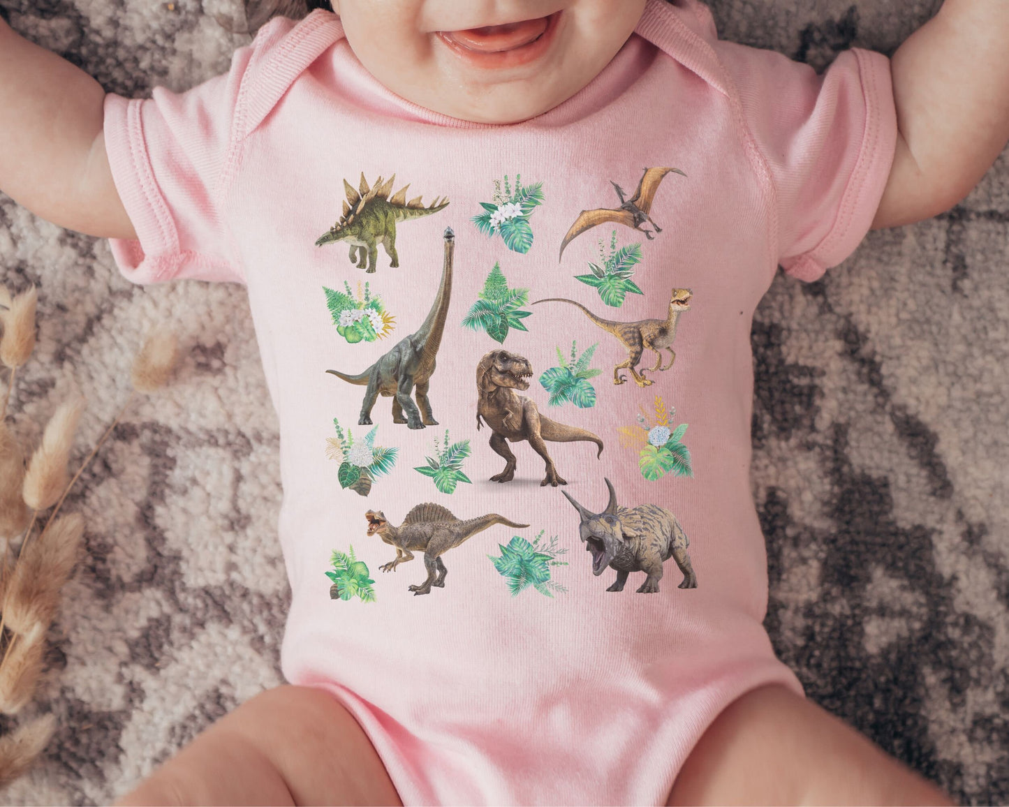 Dinosaur Baby Bodysuit Gender Neutral Baby Clothes Boho Cottagecore Baby Dino Bodysuit TRex Baby Bodysuit T Rex Dinosaur Baby Top