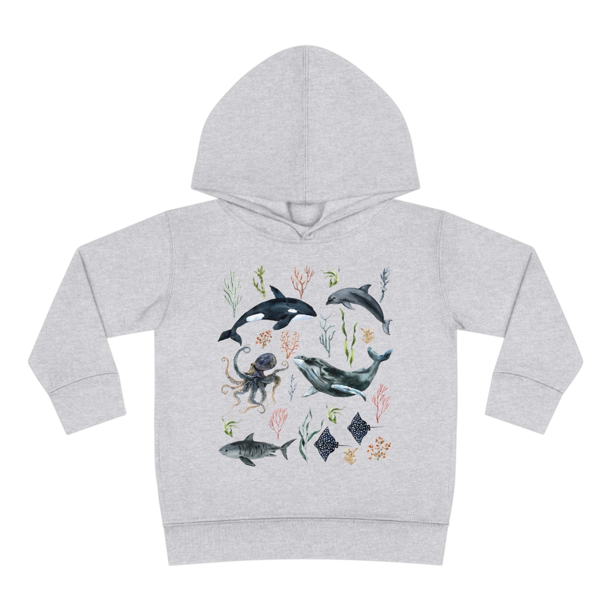 Kids Ocean Sweatshirt Toddler Hoodie Orca Whale Shark Sweatshirt Kids Mermaid Core Gender Neutral Kids Sea Creature Sweatshirt Octopus Shirt