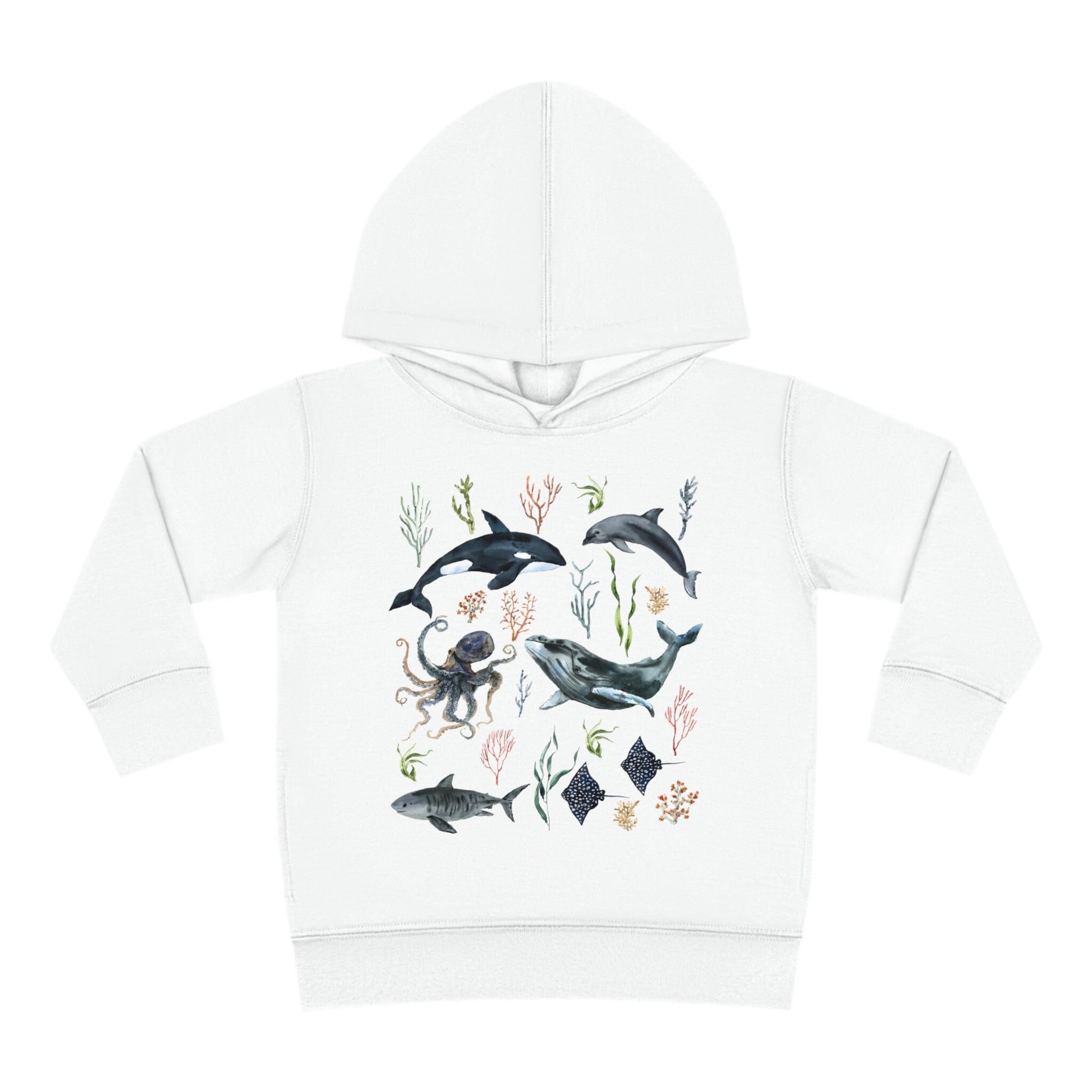 Kids Ocean Sweatshirt Toddler Hoodie Orca Whale Shark Sweatshirt Kids Mermaid Core Gender Neutral Kids Sea Creature Sweatshirt Octopus Shirt