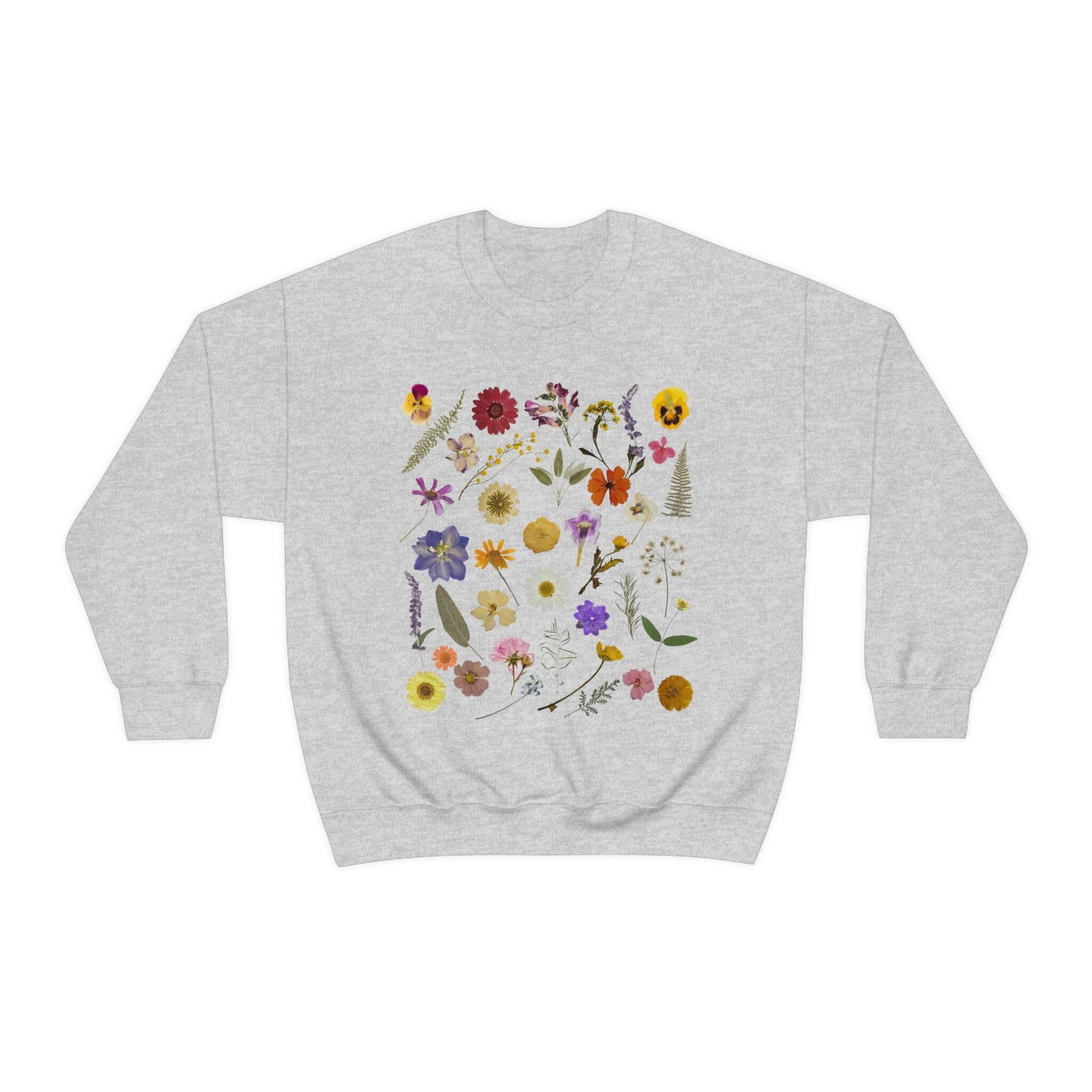 Pressed Flowers Shirt Wild Flowers Sweatshirt Cottagecore Fairycore Boho Wildflower Sweatshirt Nature Earthcore Forest Aesthetic Sweatshirt