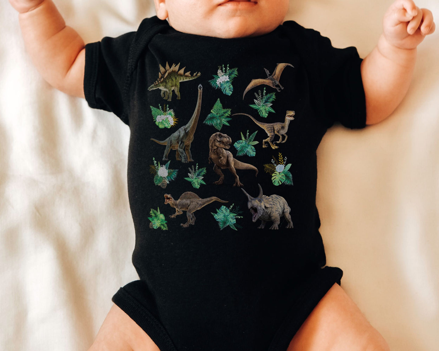 Dinosaur Baby Bodysuit Gender Neutral Baby Clothes Boho Cottagecore Baby Dino Bodysuit TRex Baby Bodysuit T Rex Dinosaur Baby Top