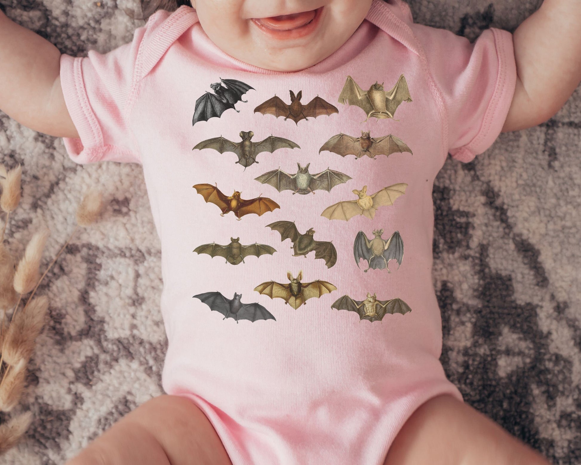 Flying Bats Baby Bodysuit Goblincore Baby Clothes Dark Cottagecore Baby Clothes Bat Shirt Infant Halloween Baby Bodysuit Baby Boy Baby Girl