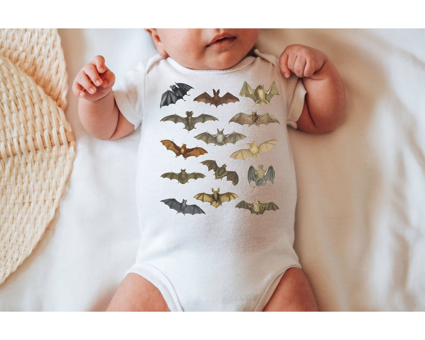 Flying Bats Baby Bodysuit Goblincore Baby Clothes Dark Cottagecore Baby Clothes Bat Shirt Infant Halloween Baby Bodysuit Baby Boy Baby Girl