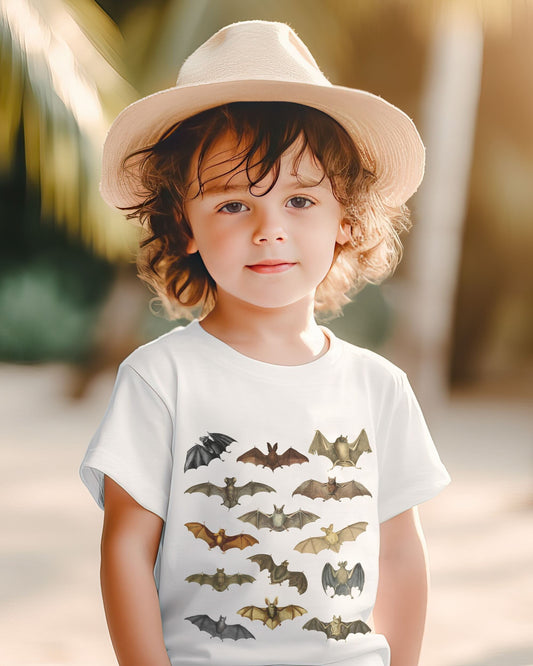 Bats Tshirt, Vintage Halloween Bats Toddler Tee, Dark Cottagecore ,Goblincore Shirt Boys Hallween Shirt Girl Unisex Kids Clothes