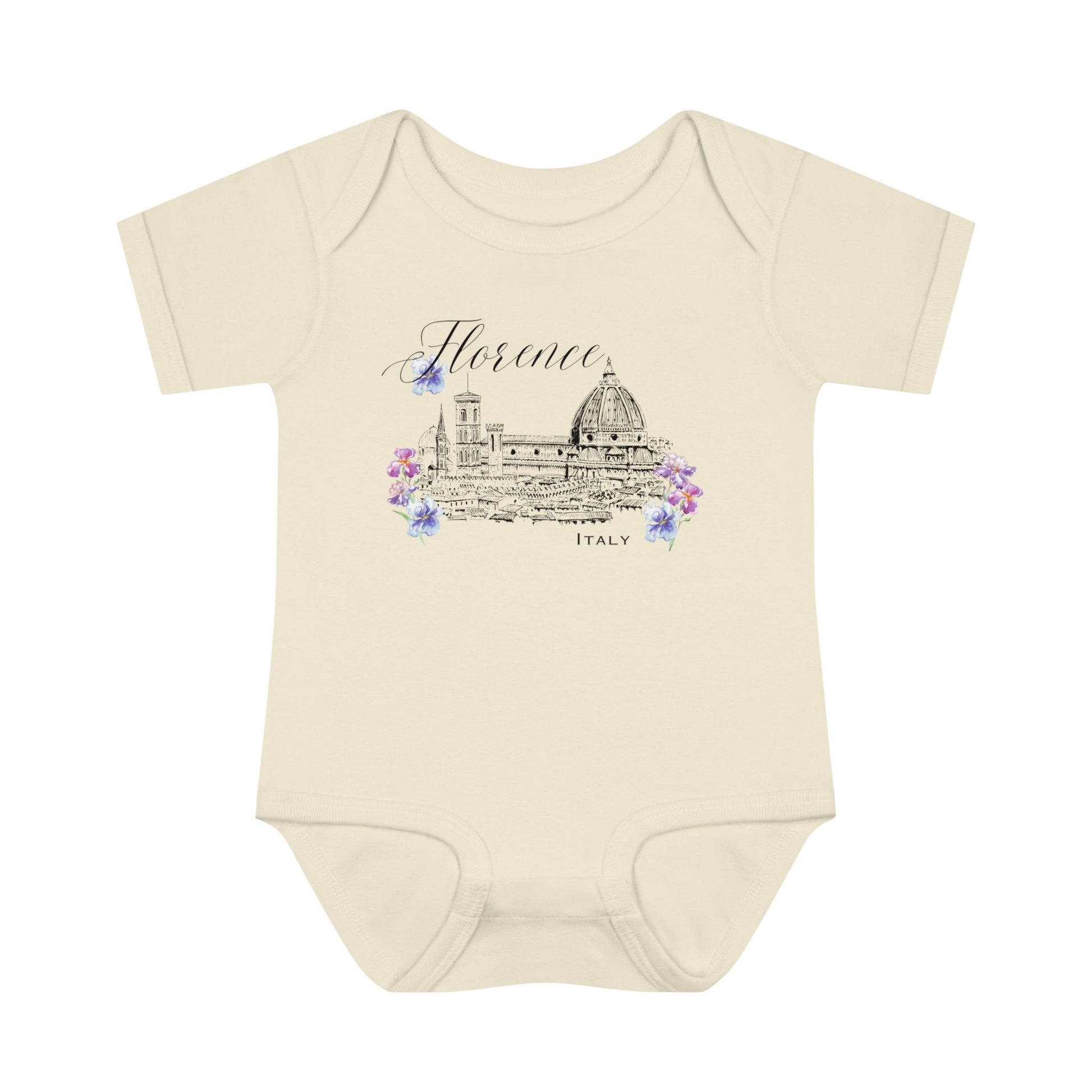 Florence Italy Baby Bodysuit, Italian Bodysuit Florence Cathedral Duomo Light Academia Baby Italy Travel Gift Tuscany Baby Shower