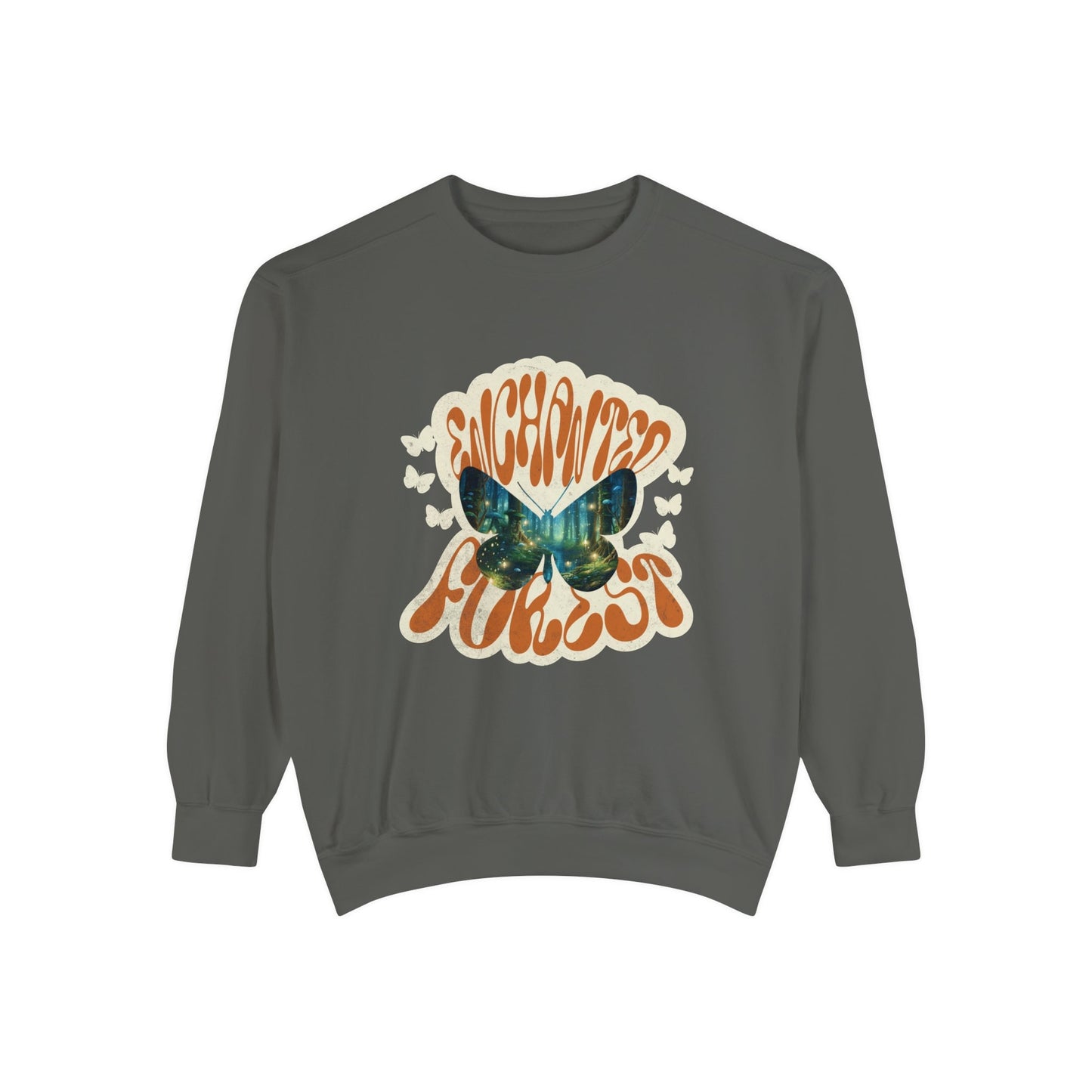 Butterfly Sweatshirt Comfort Colors Witchy Enchanted Forest Crewneck Forestcore Fairy Core Mushroom Sweater Goblincore Dark Cottagecore