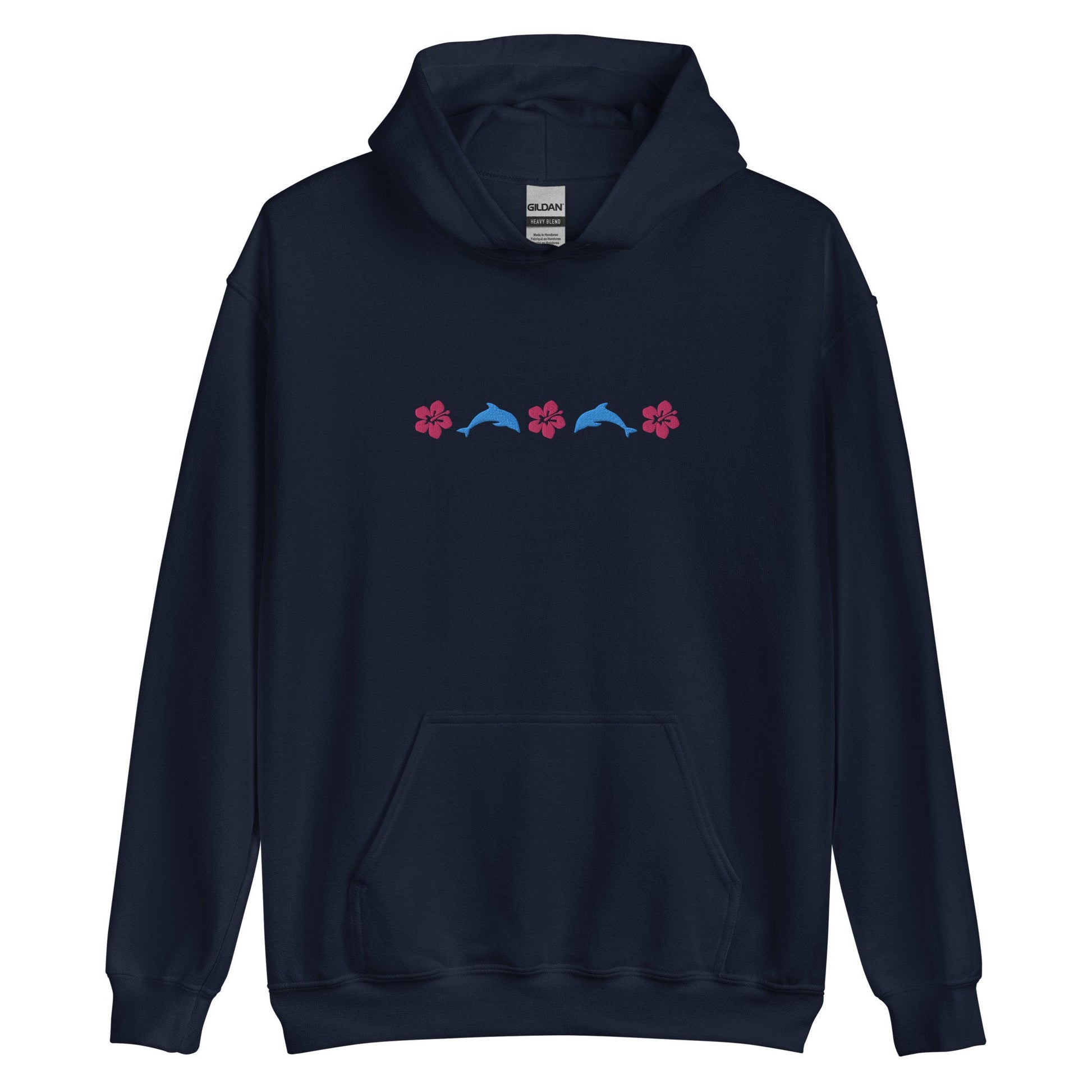 Dolphin Hibiscus Flower Hoodie