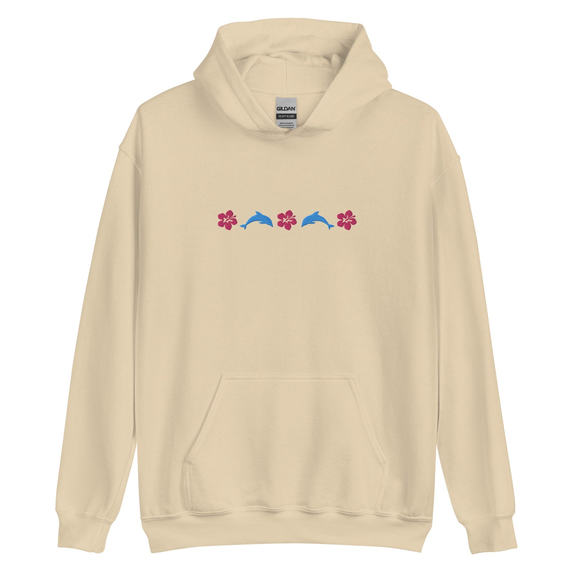 Dolphin Hibiscus Flower Hoodie