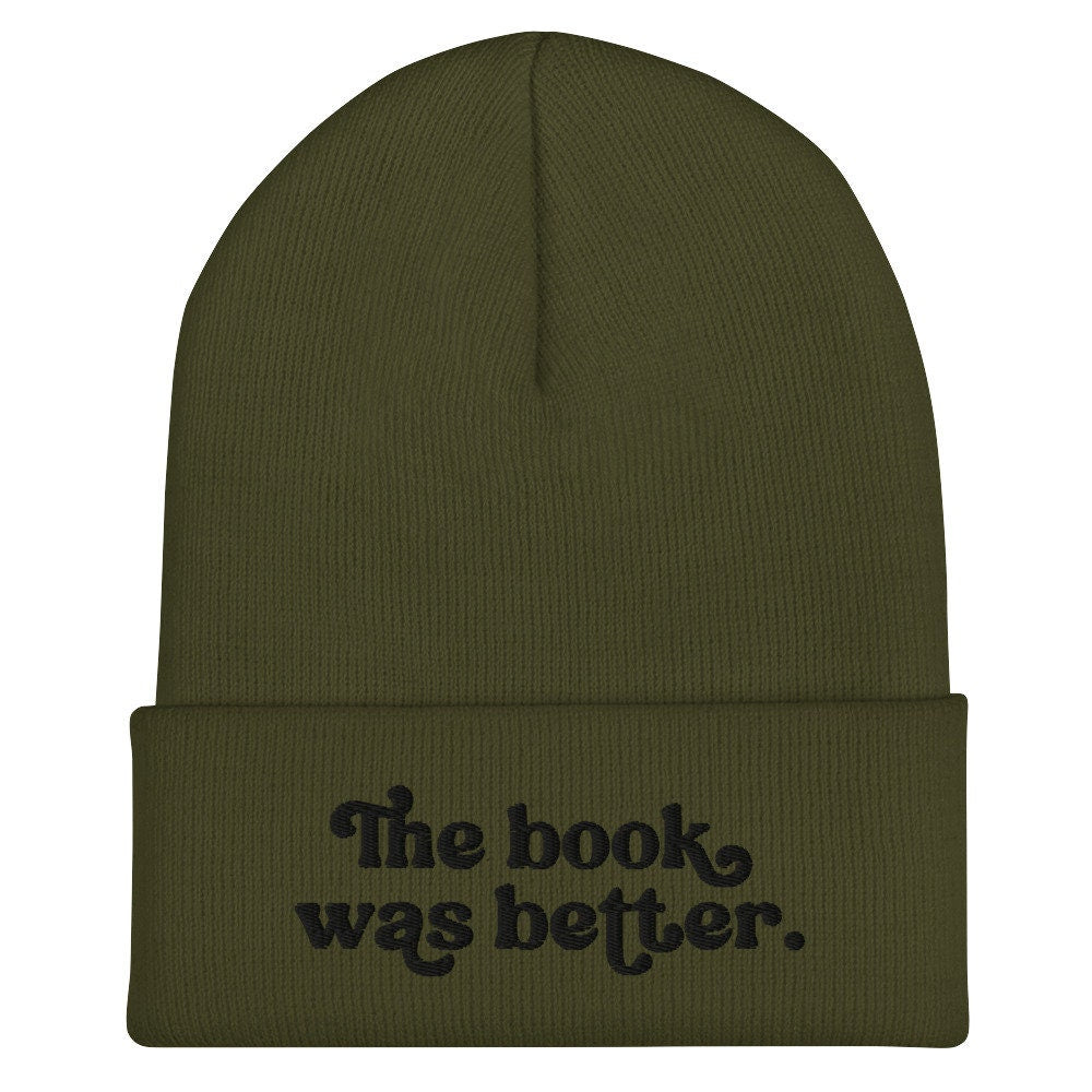 The Book Was Better Cuffed Beanie Hat Bookish Stuff