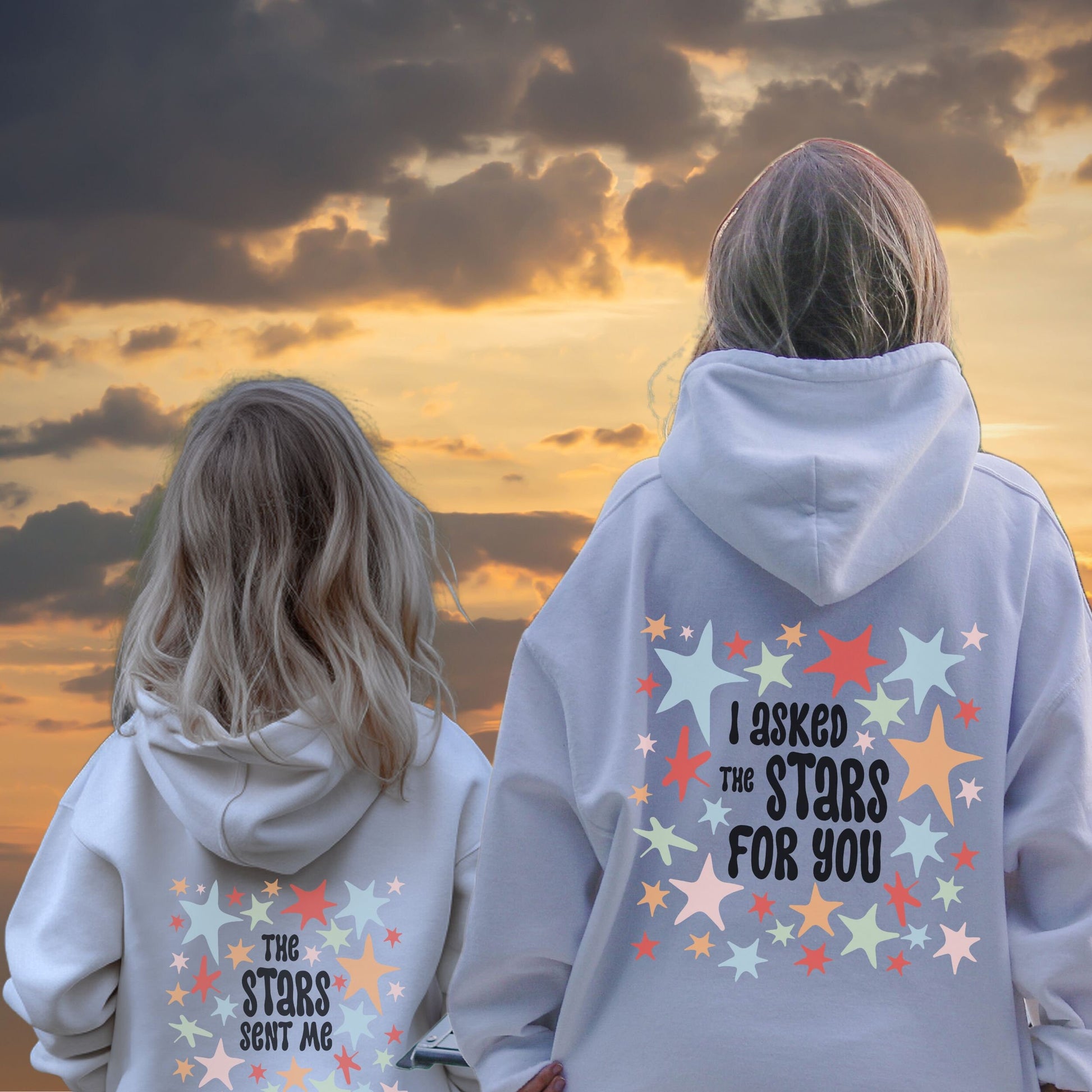 I Asked The Stars Hoodies, Mama Mini Sweatshirts, Coordinating Family Sweatshirt, Gender Neutral Clothes, IVF Mama Hoodie, Adoption Gifts