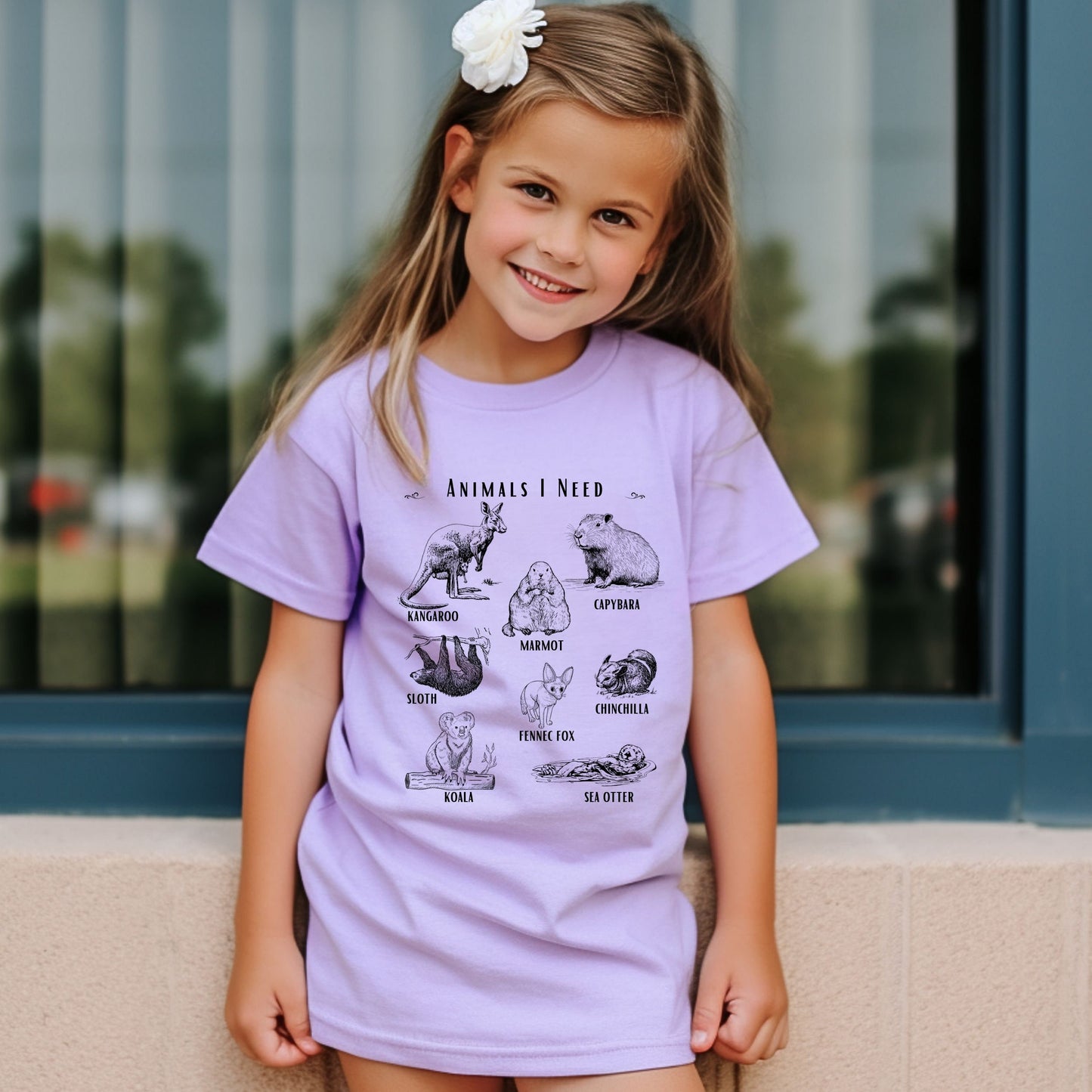 Animals Shirt Kids, Cute Animals Shirt Capybara Shirt Fennec Fox Sloth Shirt Groundhog Sea Otter Shirt Nature Shirt Girl Meme Shirt for Boys