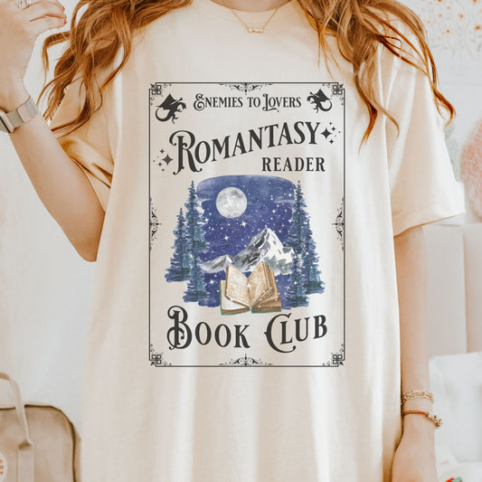 Romantasy Reader Book Club Shirt, Enemies To Lovers, Book Tropes Shirt, Booklover Gift, Spicy Book Fantasy Romance Bookish Things Smut Shirt