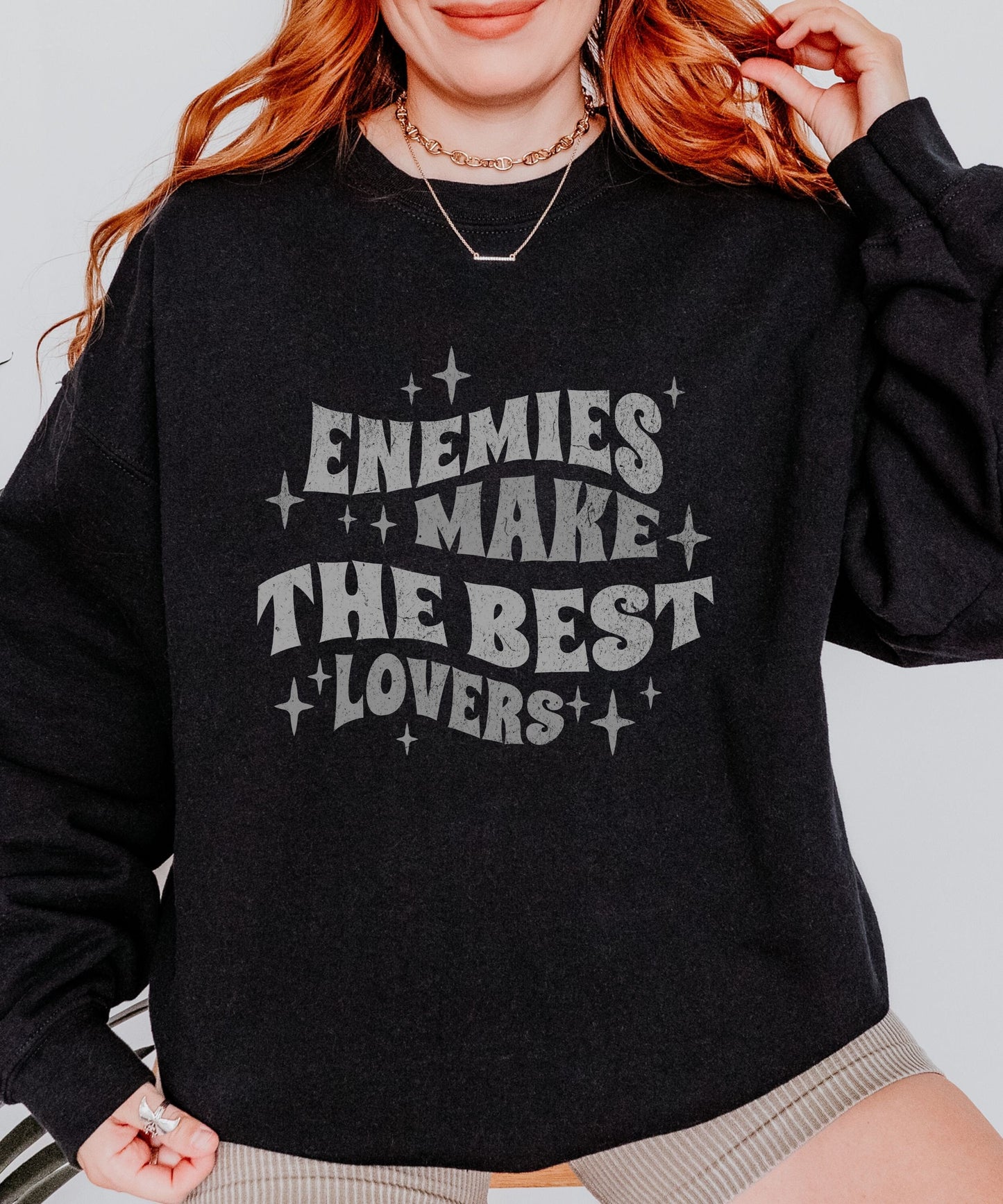 Enemies to Lovers Dark Romance Smut Reading Sweatshirt Bookish Things Book Trope Shirt Romantasy Fantasy Book Reader Spicy Books Sweater