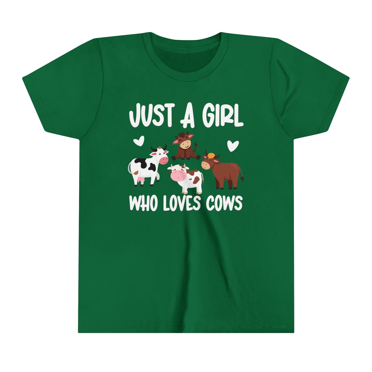 Cow Shirt for Girls Toddler Cow Tshirt Animal Lover Gifts Cow Gift for Kids Cow Birthday Farm Party Just A Girl Who Loves Cows