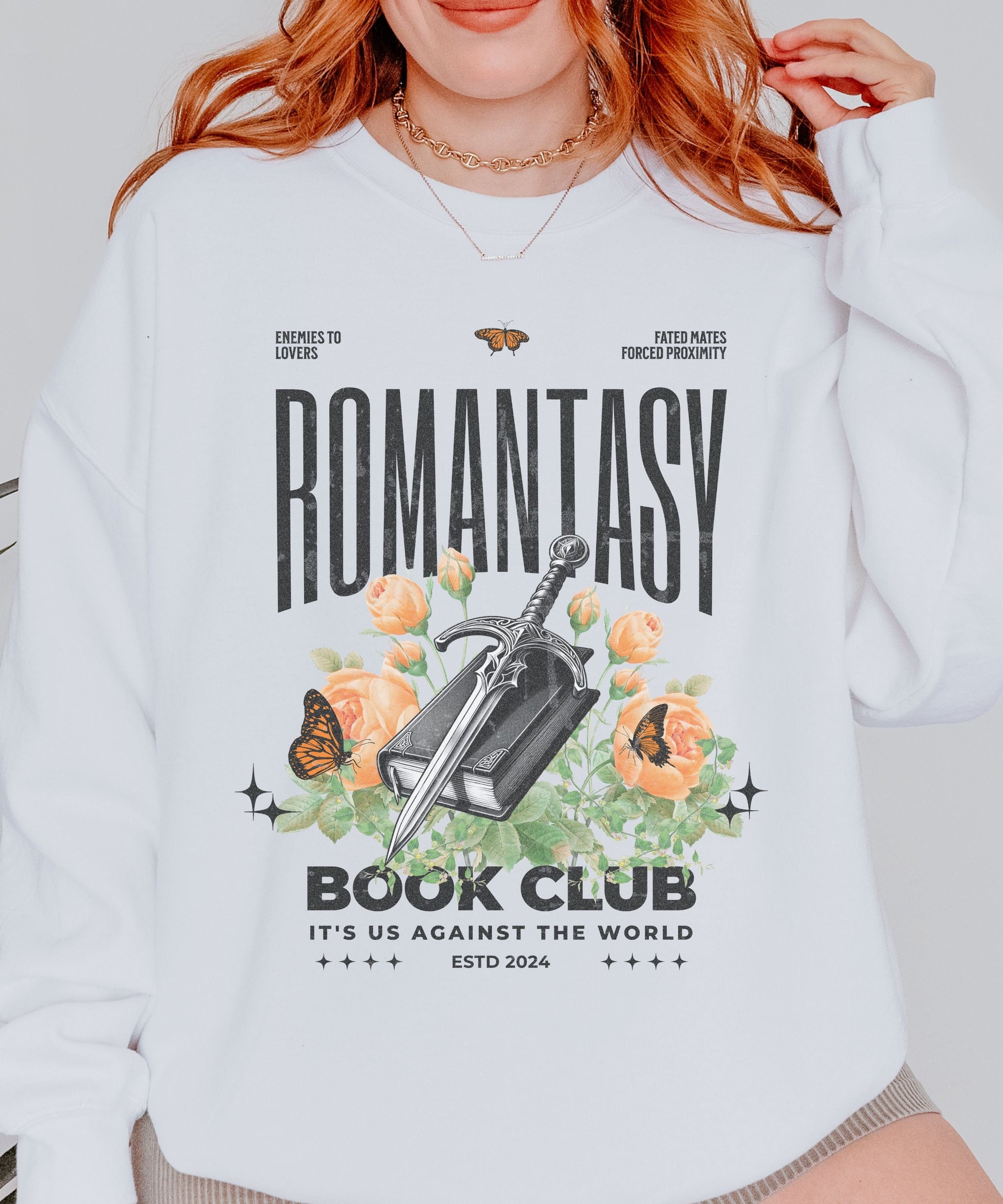 Romantasy Book Club Sweatshirt Fantasy Dark Romance Reading Sweatshirt Book Trope SweatShirt Fae Smut Spicy Book Fated Mate Forced Proximity