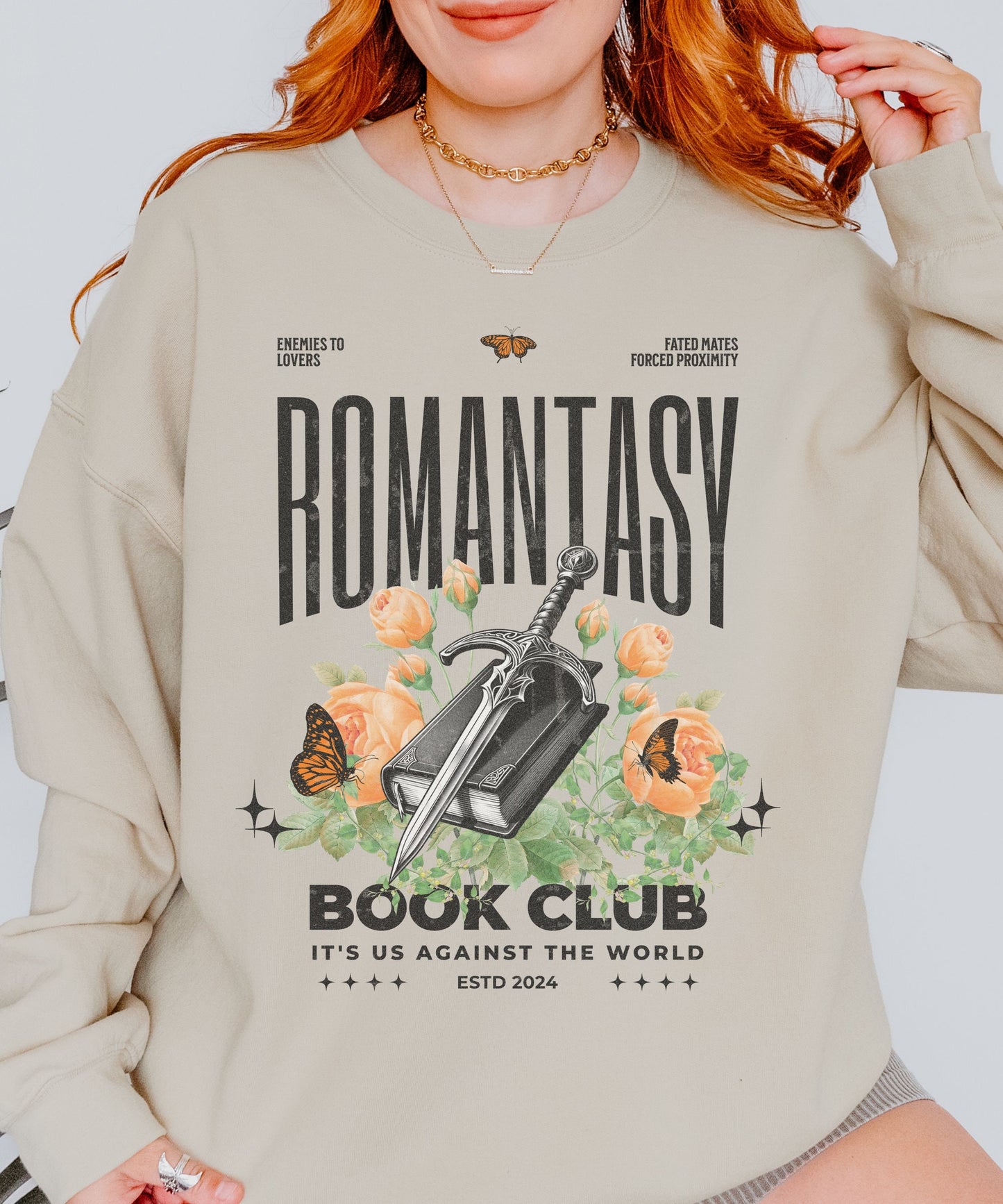 Romantasy Book Club Sweatshirt Fantasy Dark Romance Reading Sweatshirt Book Trope SweatShirt Fae Smut Spicy Book Fated Mate Forced Proximity