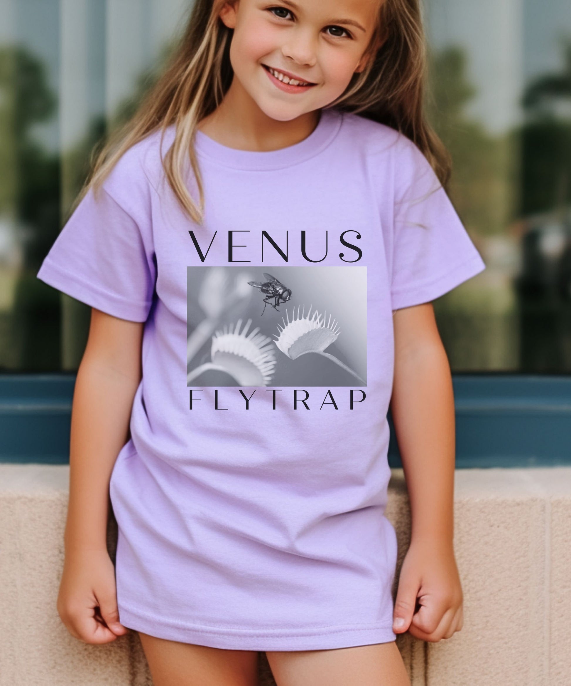 Venus Flytrap Kids Shirt Venus Fly Trap Shirt Carnivorous Plant Lover Shirt Kids, Gender Neutral Kids Clothes, Plant Shirt Kids Band Tee
