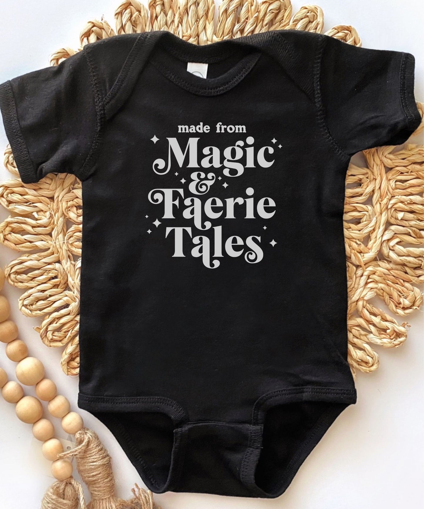 Made From Magic and Faerie Tales Baby Bodysuit, Fae Baby Clothes, Gift for Romantasy Smut Reading Mom Smut Book Club Outfit Baby Gifts