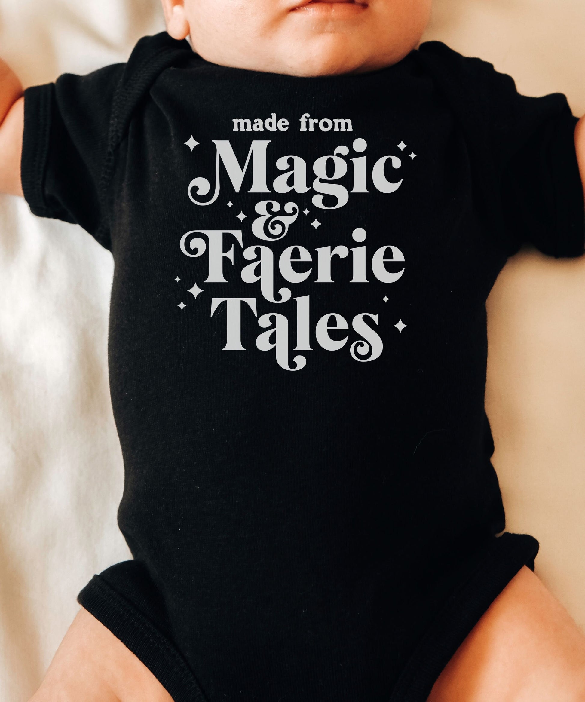 Made From Magic and Faerie Tales Baby Bodysuit, Fae Baby Clothes, Gift for Romantasy Smut Reading Mom Smut Book Club Outfit Baby Gifts